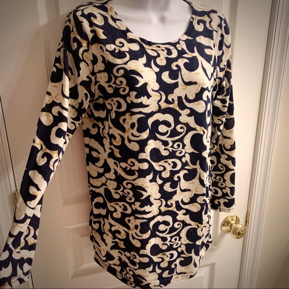 Allegra K Side Ruched Patterned Tunic Shirt - Picture 16 of 16